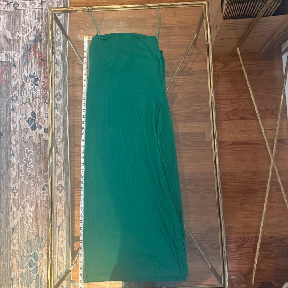 NWT Enza Costa WD-358 Strappy Side Slit Dress in Fern - Picture 9 of 14